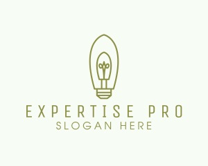 Simple Modern Light Bulb Logo