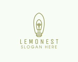 Simple Modern Light Bulb Logo