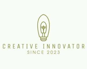 Simple Modern Light Bulb logo design