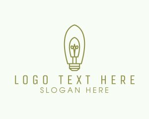 Simple Modern Light Bulb Logo