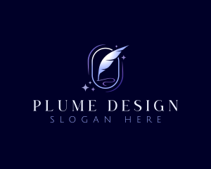 Plume - Writing Quill Pen logo design