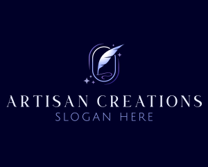 Writing Quill Pen logo design