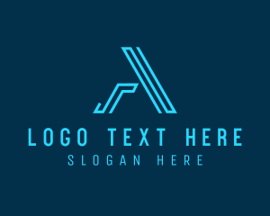 Digital - Tech Firm Letter A Agency logo design