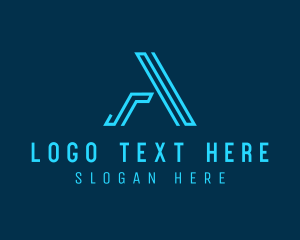 Web Developer - Tech Firm Letter A Agency logo design