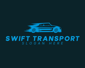 Blue Transportation Vehicle Car  logo design