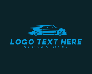 Car Detailing - Blue Transportation Vehicle Car logo design