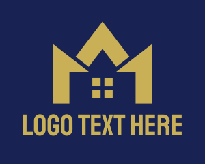 Mansion - Gold Crown Realty logo design