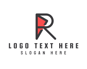 Geometric R Outline Logo