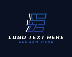 Gradient - Technology Startup Letter E logo design