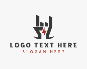 Sign Of The Horns - Punk Rock Band logo design