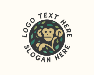 Monkey - Forest Monkey Ape logo design