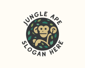 Forest Monkey Ape logo design
