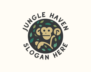 Forest Monkey Ape logo design