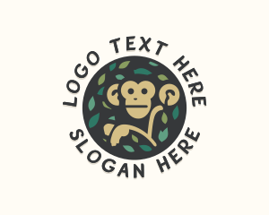 Ape - Forest Monkey Ape logo design