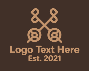 Antique - Brown Antique Key logo design