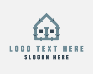 Handyman - House Pipe Plumbing logo design