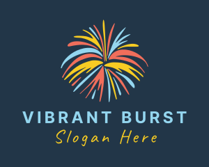 Surprise Fireworks Burst logo design