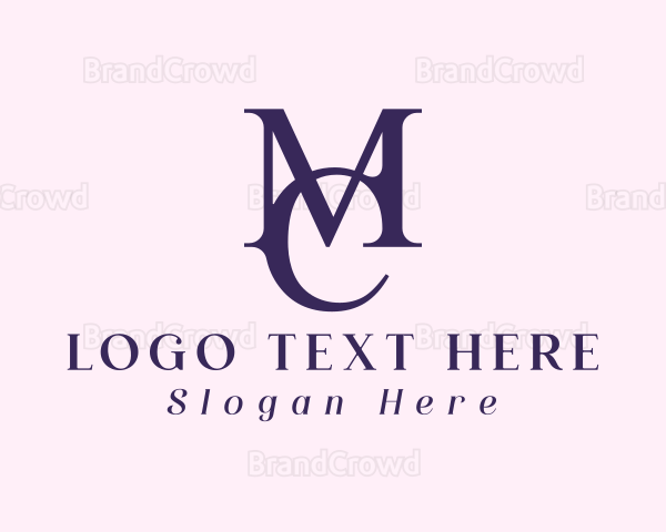 Fashion Letter MC Monogram Logo