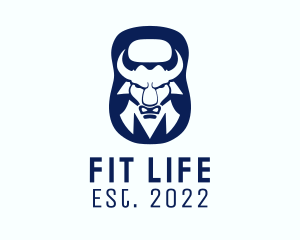 Bull Kettlebell Fitness  logo design