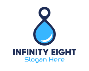 Eight - Water Locations Number 8 logo design