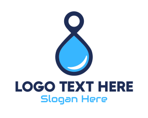 Drop - Water Locations Number 8 logo design