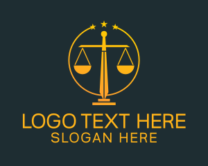 Court House - Sword Justice Scale logo design