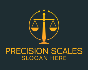 Sword Justice Scale logo design