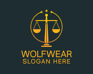 Court - Sword Justice Scale logo design