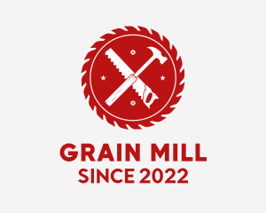 Mill - Saw Mill Woodwork Tools logo design