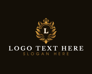 High End - Royal Crown Shield logo design