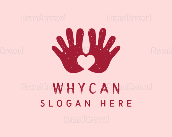 Red Hands Love Care Logo