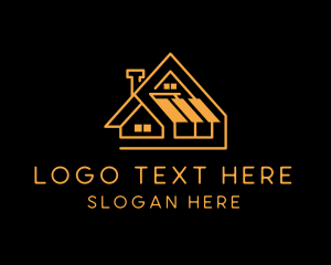 Roofing - House Roof Residential logo design