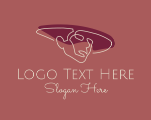 Fedora - Person Hat Aesthetic Monoline logo design