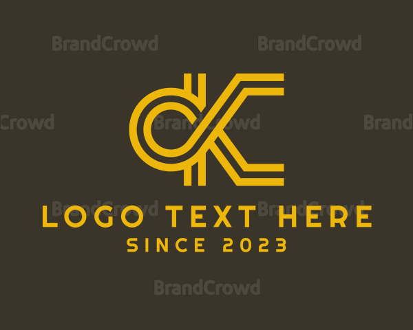 Premium Luxury Fashion Letter CK Logo