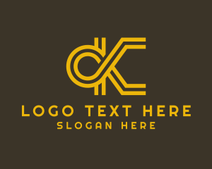 Premium Luxury Fashion Letter CK Logo