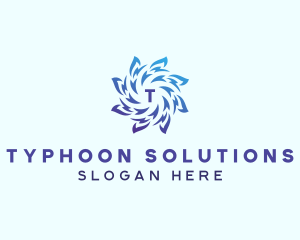 Typhoon - Spiral Power Energy logo design