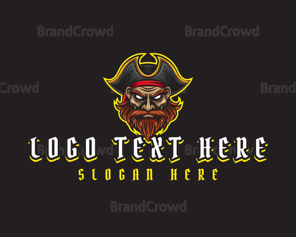 Pirate Man Captain Logo