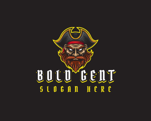 Pirate Man Captain logo design