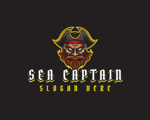 Pirate Man Captain logo design