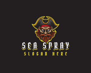 Pirate Man Captain logo design