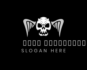 Gamer - Scary Death Skull logo design