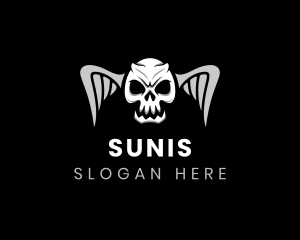 Scary Death Skull logo design