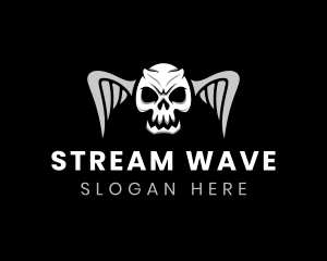 Twitch - Scary Death Skull logo design