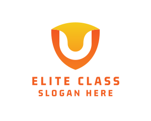 Modern Shield Letter U logo design