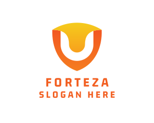 Modern Shield Letter U logo design