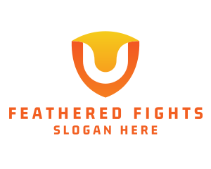 Modern Shield Letter U logo design