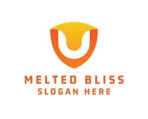 Modern Shield Letter U logo design