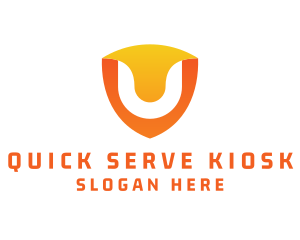 Modern Shield Letter U logo design