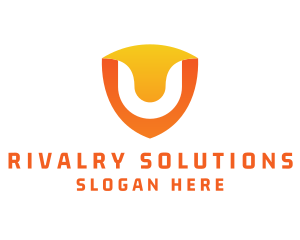 Modern Shield Letter U logo design