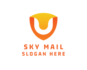 Modern Shield Letter U logo design